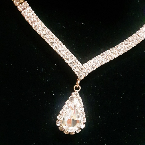 jcpenney Jewelry Rose Gold And Rhinestone Set Poshmark